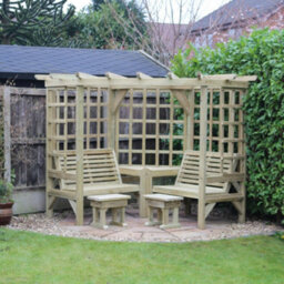 Churnet Valley Garden Furniture Ltd Churnet Valley Clementine Corner Arbour - thumbnail 1