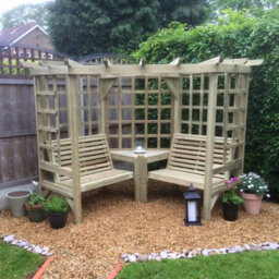 Churnet Valley Garden Furniture Ltd Churnet Valley Clementine Corner Arbour - thumbnail 4