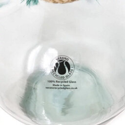Verano Spanish Ceramics Recycled Glass Hemp Clear Home Décor Medium Carafe Vase (H) 30Cm - thumbnail 5