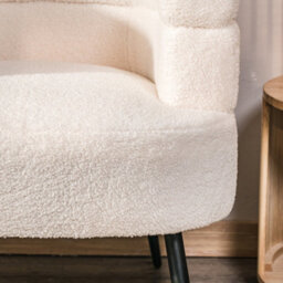 Nordlys Metal And White Bouclé Lounge Chair Modern Design Style Living Room - thumbnail 5
