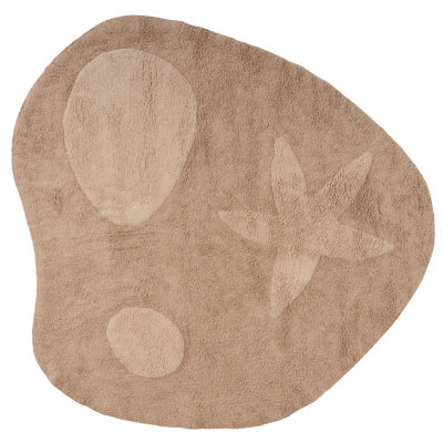Beliani Kids Rug Iringal Beige 120 Cm Cotton - image 1