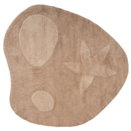 Beliani Kids Rug Iringal  Beige 120 Cm Cotton - thumbnail 1