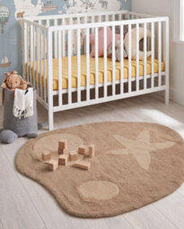 Beliani Kids Rug Iringal  Beige 120 Cm Cotton - thumbnail 2