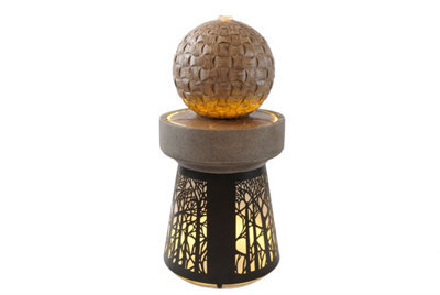 Outdoor Living UK Whiteabbey Sphere On Column Modern Water Feature Without Cover