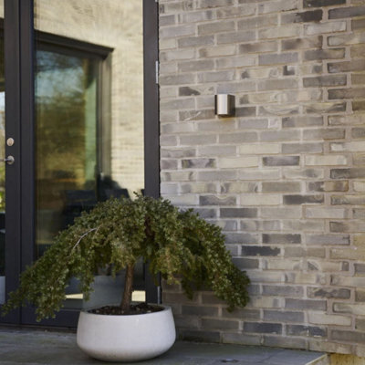 Nordlux Canto Outdoor Stainless Steel Wall Light Weatherproof Silver,mains Led - image 1