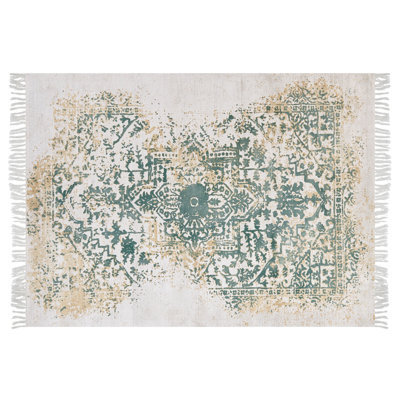 Beliani Rug Boyali Light Beige 160 X 230 Cm Viscose - image 1