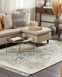 Beliani Rug Boyali Light Beige 160 X 230 Cm Viscose - thumbnail 2