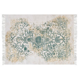 Beliani Rug Boyali Light Beige 160 X 230 Cm Viscose - thumbnail 1