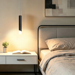 Long Life Lamps Company 3W Matt Black Led Tube Ceiling Pendant Light 3000K K452 - thumbnail 8