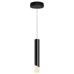 Long Life Lamps Company 3W Matt Black Led Tube Ceiling Pendant Light 3000K K452 - thumbnail 1