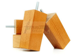 L&F 4X Replacement Furniture Legs Solid Wood 110mm High Sofas Chairs Settee Cabinets Legs M8 Tsp2055 - thumbnail 4