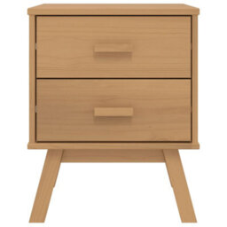 Berkfield Bedside Cabinet Olden Brown Solid Wood Pine - thumbnail 7
