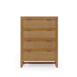 Teamson Home Hatteras Chest Of Drawers 4 Drawer Bedroom Dresser, Natural - thumbnail 6