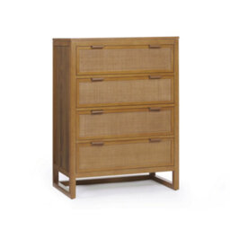 Teamson Home Hatteras Chest Of Drawers 4 Drawer Bedroom Dresser, Natural - thumbnail 2