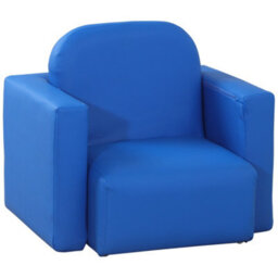 Homcom Kids Sofa Set 2 In 1 Child Table And Chair Set Toddler Armchair Blue - thumbnail 2