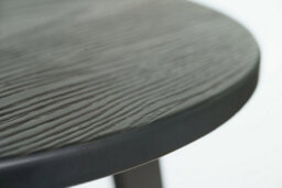 Lamboro Tolix Round Bar Table With Grey Dark-Wood Top & Steel Legs - 104Cm Height - thumbnail 5