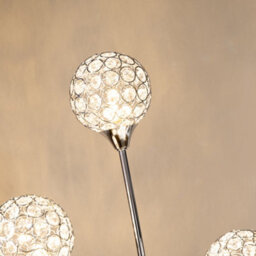 Homcom Modern Floor Lamp W/ Acrylic Shade, 5 Light, For Living Room, Silver - thumbnail 8