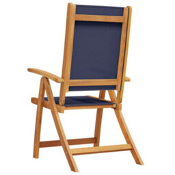 Folding Garden Chairs 2 Pcs Solid Wood Acacia And Textilene - Cushion Not Included - thumbnail 6