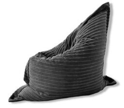 Beautiful Beanbags Large Jumbo Cord Floor Cushion Bean Bag - Grey