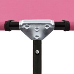 Berkfield Folding Sun Lounger Steel Pink - thumbnail 7