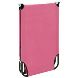 Berkfield Folding Sun Lounger Steel Pink - thumbnail 6
