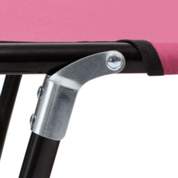 Berkfield Folding Sun Lounger Steel Pink - thumbnail 8
