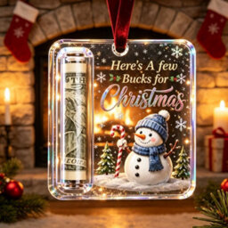 Amorly 3 Pack Christmas Acrylic Cash Holder Ornament Money Holder Hanging Decoration For Christmas Tree Gift - thumbnail 5