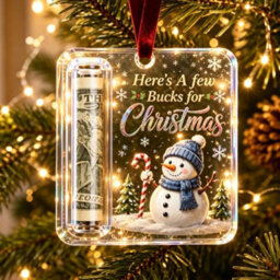 Amorly 3 Pack Christmas Acrylic Cash Holder Ornament Money Holder Hanging Decoration For Christmas Tree Gift - thumbnail 7