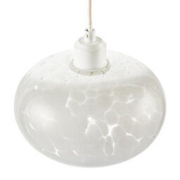 Happy Homewares Designer Opal White Snowflake Domed Glass Pendant Ceiling Light Shade - thumbnail 4