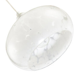 Happy Homewares Designer Opal White Snowflake Domed Glass Pendant Ceiling Light Shade - thumbnail 5