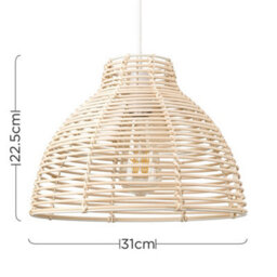 Valuelights Lobster Pot Pair Of Cream Weave Basket Ceiling Lamp Shades - thumbnail 9