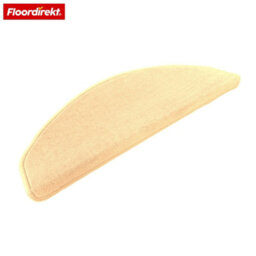 Floordirekt Vienna Self Adhesive Soft High Pile Stair Tread Mat For Indoor Stairs Semicircular Cream 23.5 X 65 Cm - thumbnail 3