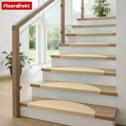 Floordirekt Vienna Self Adhesive Soft High Pile Stair Tread Mat For Indoor Stairs Semicircular Cream 23.5 X 65 Cm - thumbnail 6