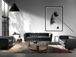 Angel Cerda Stylish Triangular Coffee Table With Glass Top And Walnut Base - thumbnail 6