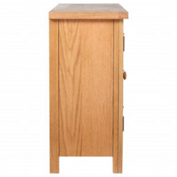 Vidaxl Sideboard With 3 Drawers 110X33.5X70 Cm Solid Oak Wood - thumbnail 6