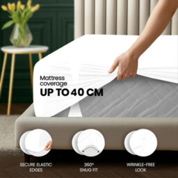 Aspire Homeware White Fitted Sheet 40 Cm Extra Deep Pocket Hypoallergenic Bed Sheet Microfiber (L)190Cm X (W)90Cm, Single - thumbnail 2