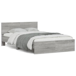 Walplus Engineered Wood Bed Frame With Headboard Rgb Led Lights And Slatted Base For Bedroom - thumbnail 1
