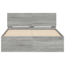 Walplus Engineered Wood Bed Frame With Headboard Rgb Led Lights And Slatted Base For Bedroom - thumbnail 7