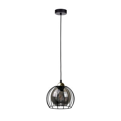 Luminosa Lighting Luminosa Solo Dome Pendant Ceiling Light Black, 20Cm, 1X E27