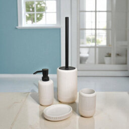 Showerdrape Alexandria Stone 4 Piece Bathroom Accessory Set - thumbnail 1