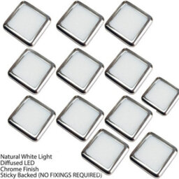 12 Natural White Led Plinth Light Kit With 12 Spotlights For Kitchen And Bathroom - thumbnail 3