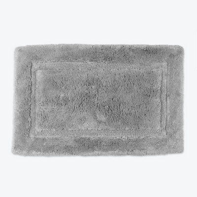 Allure Bath Fashions Bamboo Cotton Non-Slip Bath Mat - Silver Grey - image 1