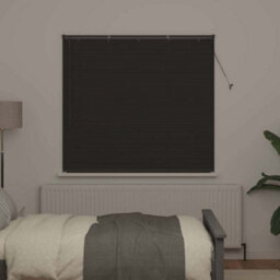 Berkfield Window Blind With Curtains Manual Dark Grey Aluminium - thumbnail 3