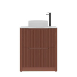 Royal Bathrooms Avenza 800mm Terracotta Clay Floor Standing Countertop Bathroom Vanity Unit 2 Drawer With Round Basin - thumbnail 6