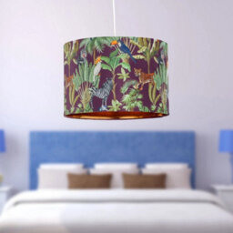 Set Of 2 Safari Jungle Easy Fit Ceiling Lightshade Table Lamp Pendant Shades - thumbnail 5