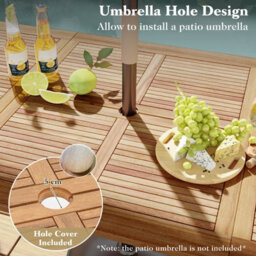 Costway 220 X 95Cm Patio Dining Table Indoor & Outdoor Dining Table-Natural - thumbnail 3