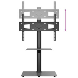 Walplus Corner Tv Stand 2-Tiers For 32-65 Inch Black - thumbnail 8