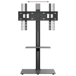 Walplus Corner Tv Stand 2-Tiers For 32-65 Inch Black - thumbnail 7