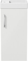 Affine 400mm Bathroom Basin Sink Vanity Unit Furniture 1Th Curved Mixer Tap Free Waste - thumbnail 5