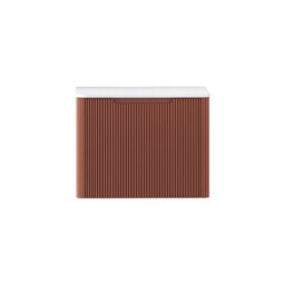 Royal Bathrooms Avenza 600mm Terracotta Clay Wall Hung Bathroom  Vanity Unit 1 Drawer Plain White Undrilled Worktop & No Basin - thumbnail 6